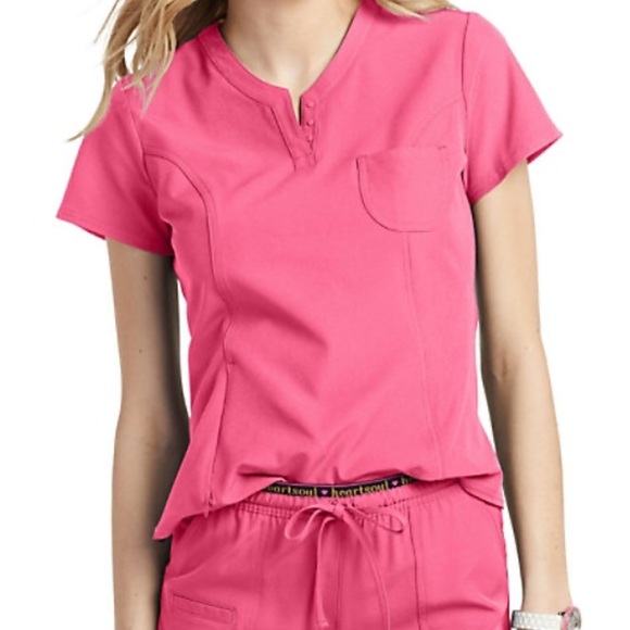 Heart Soul Tops - Heart Soul Vibrant Pink Short Sleeve Top